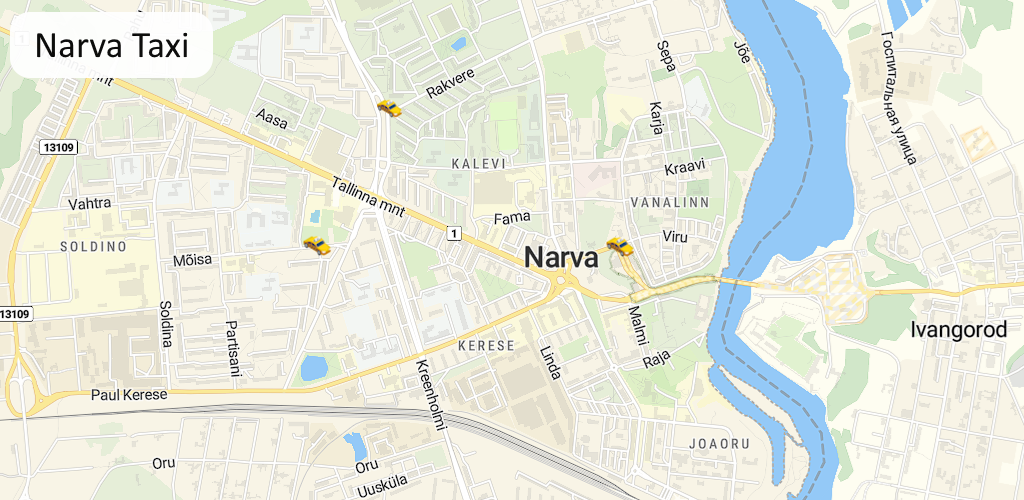 Narva Taxi app banner