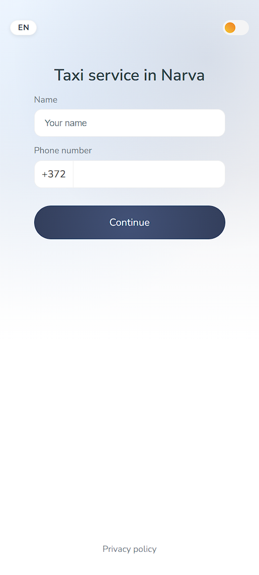 Screenshot: order state